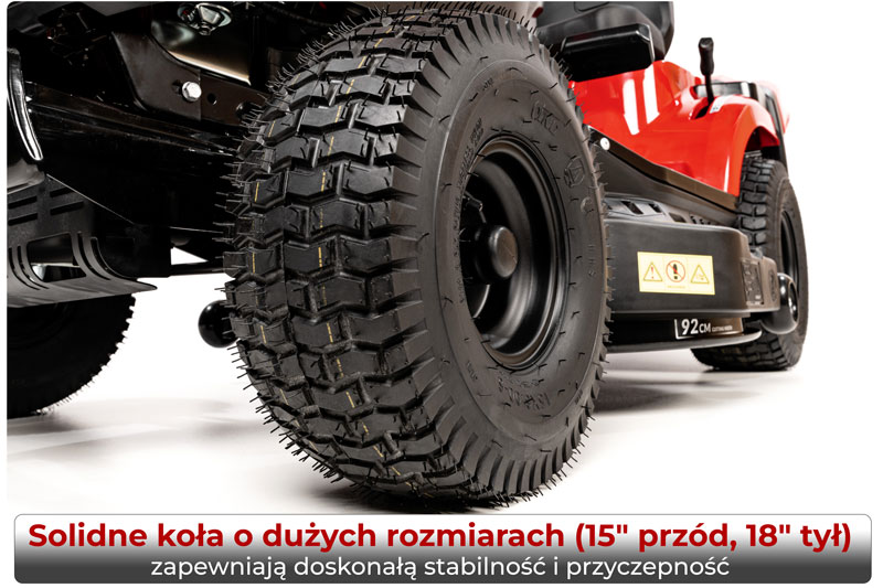 Koła Rozmiar kół (15” przód, 18” tył)